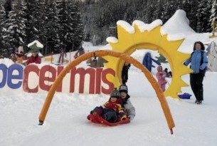 Val di Fiemme inverno, asili sulla neve